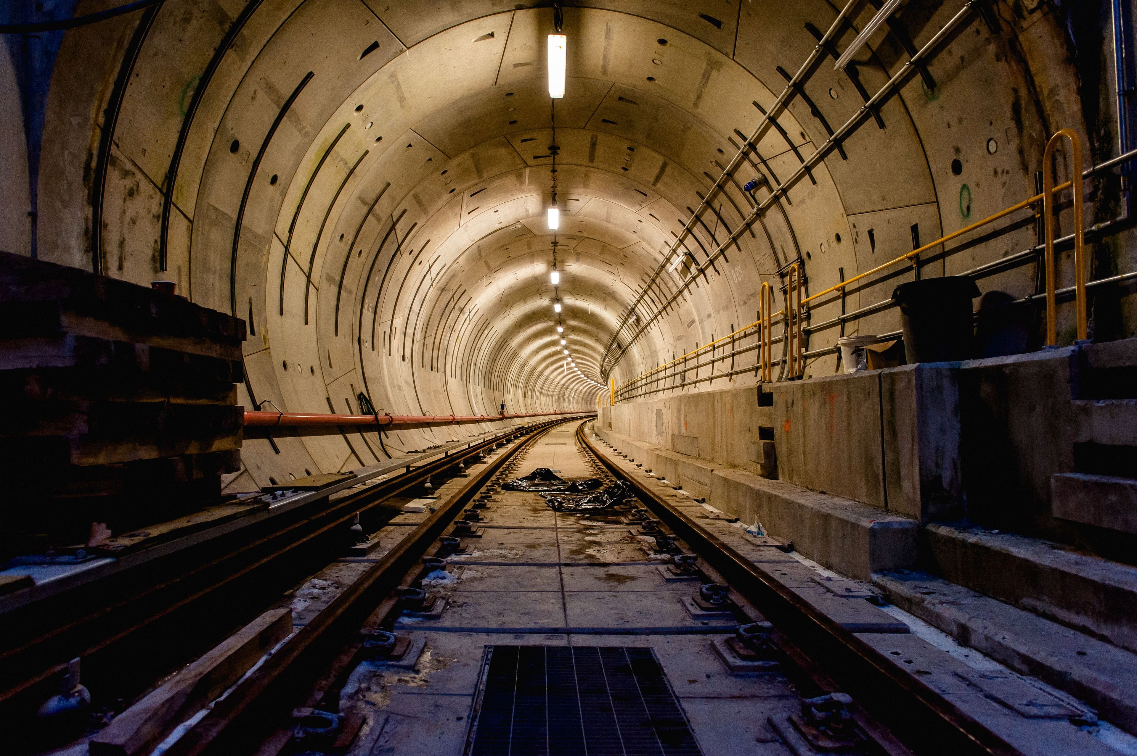 Underground railway tunnel